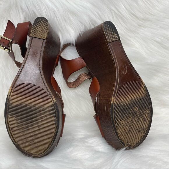 Steve Madden Brown Petrina Wedge Sandal Size 9.5 - Picture 10 of 12